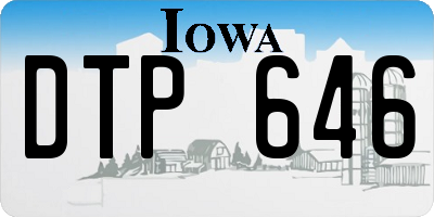 IA license plate DTP646
