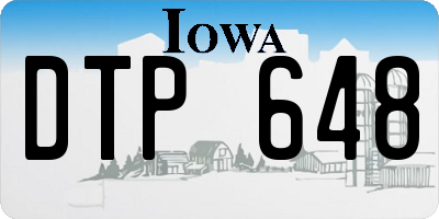 IA license plate DTP648