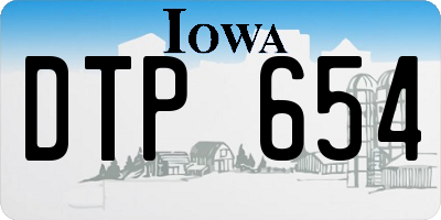 IA license plate DTP654