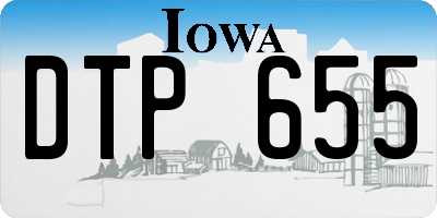 IA license plate DTP655