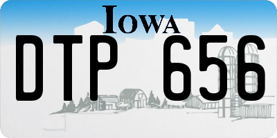IA license plate DTP656