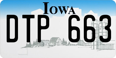 IA license plate DTP663