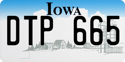 IA license plate DTP665