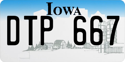 IA license plate DTP667