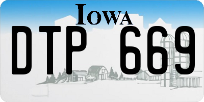 IA license plate DTP669