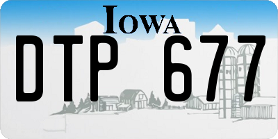 IA license plate DTP677