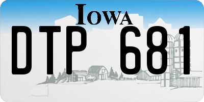 IA license plate DTP681
