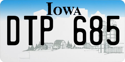 IA license plate DTP685