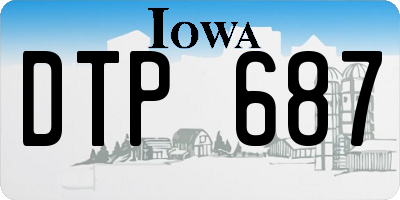 IA license plate DTP687