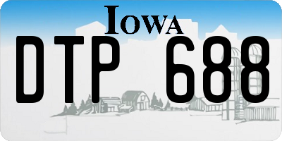 IA license plate DTP688