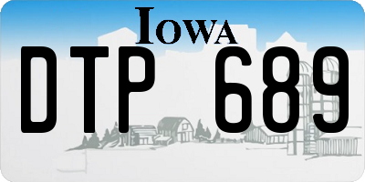 IA license plate DTP689