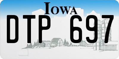 IA license plate DTP697
