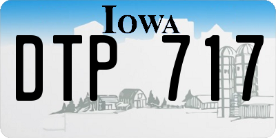 IA license plate DTP717