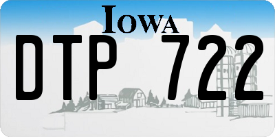 IA license plate DTP722