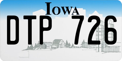 IA license plate DTP726