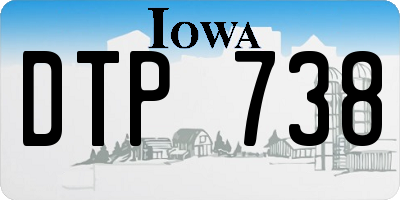 IA license plate DTP738