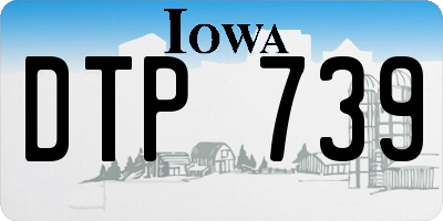 IA license plate DTP739