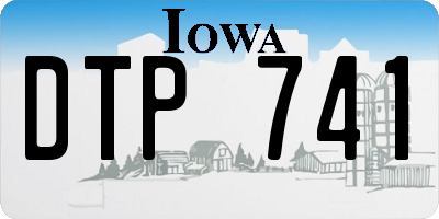 IA license plate DTP741