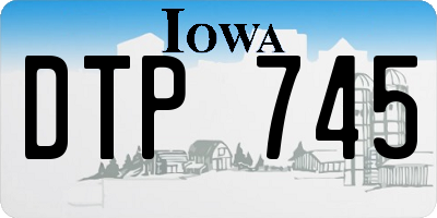 IA license plate DTP745