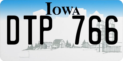 IA license plate DTP766