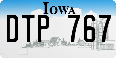 IA license plate DTP767
