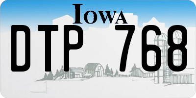 IA license plate DTP768