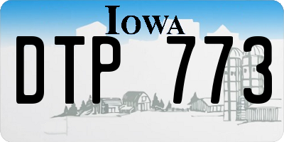 IA license plate DTP773