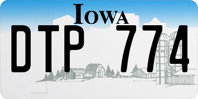 IA license plate DTP774