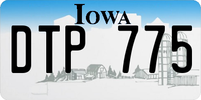 IA license plate DTP775
