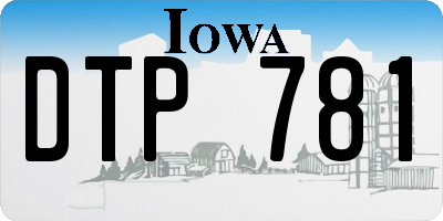 IA license plate DTP781