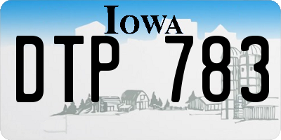 IA license plate DTP783
