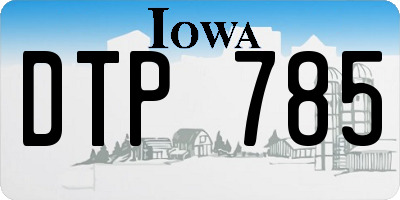 IA license plate DTP785