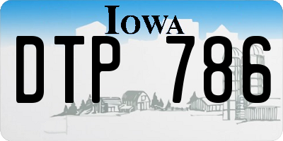 IA license plate DTP786