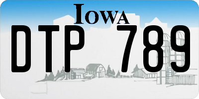 IA license plate DTP789