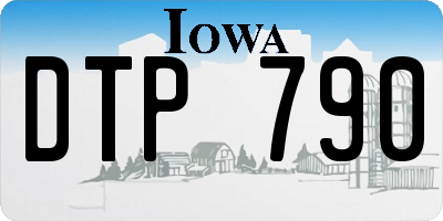 IA license plate DTP790