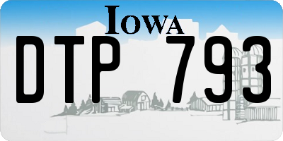 IA license plate DTP793