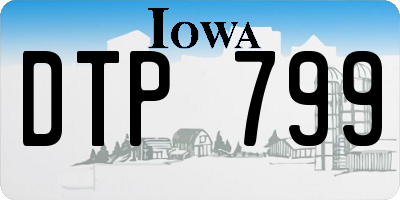 IA license plate DTP799
