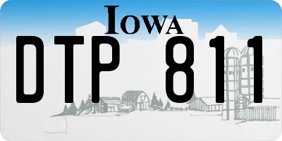 IA license plate DTP811