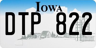 IA license plate DTP822