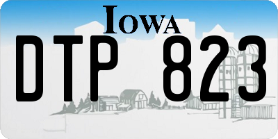 IA license plate DTP823