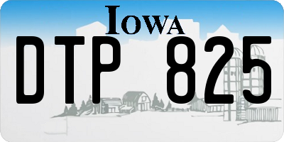IA license plate DTP825