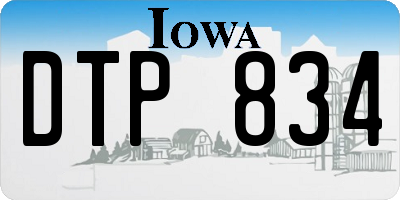IA license plate DTP834