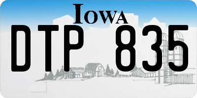 IA license plate DTP835