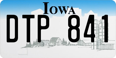 IA license plate DTP841