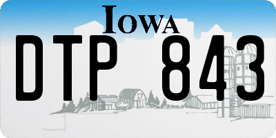 IA license plate DTP843