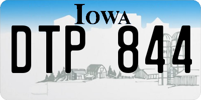 IA license plate DTP844