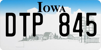 IA license plate DTP845