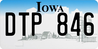 IA license plate DTP846