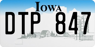 IA license plate DTP847