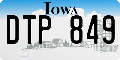 IA license plate DTP849